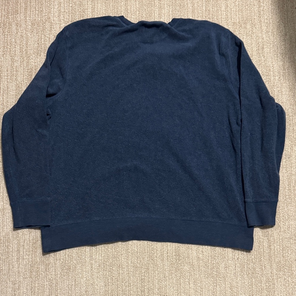 Faherty Men’s Size XXL Surfside Beach Fleece Sweatshirt Sea Navy Soft Knit - Picture 11 of 12